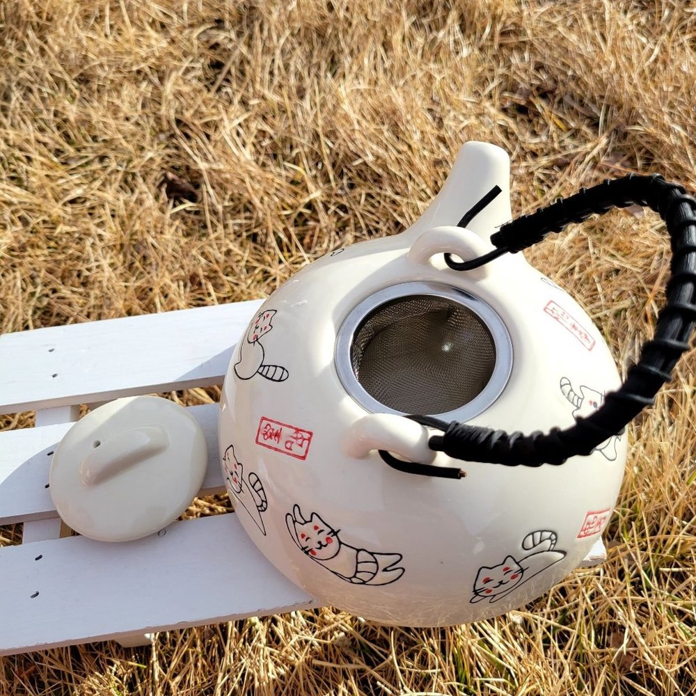 Japanese porcelain teapot /  japanese vintage teapot / japanese tea pot / Japane - Picture 4 of 7